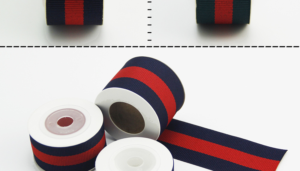 红绿红蓝条纹丝带